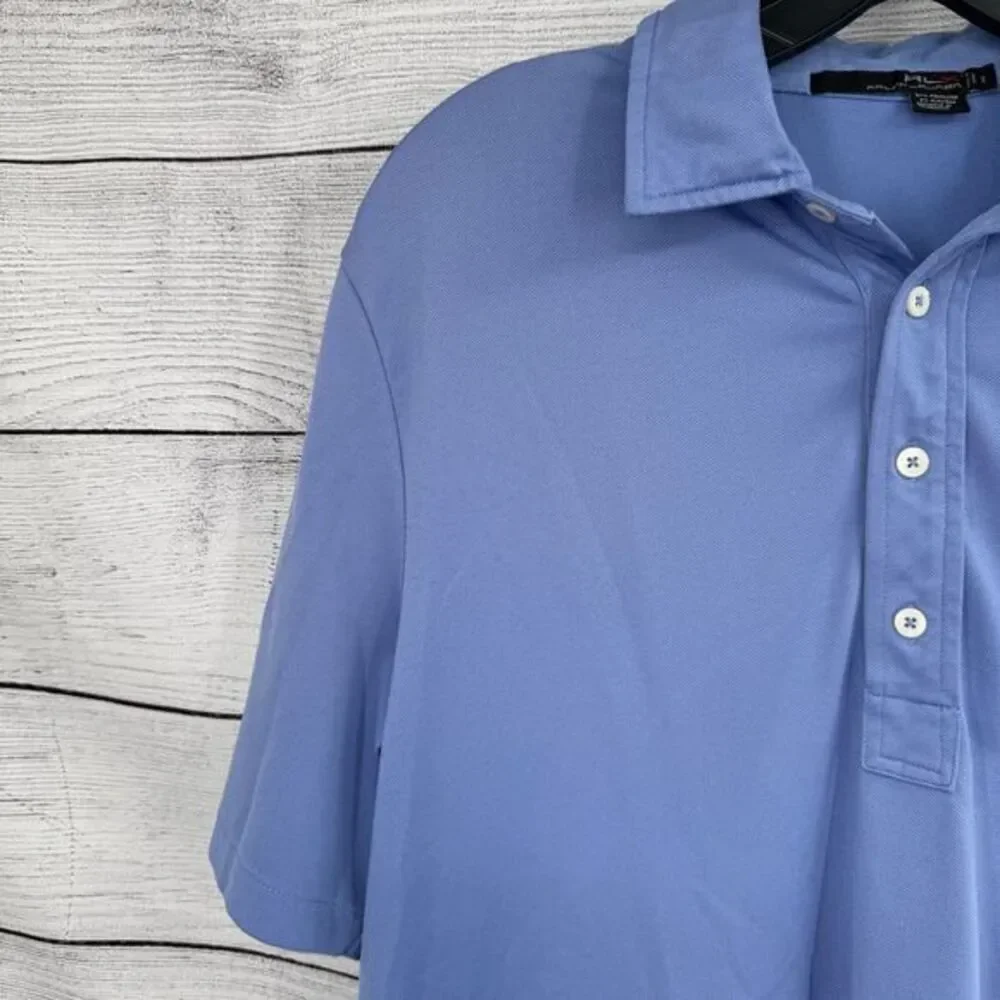 Ralph Lauren RLX Men's Blue Performance Polo Shirt Breathable Comfort Size Small